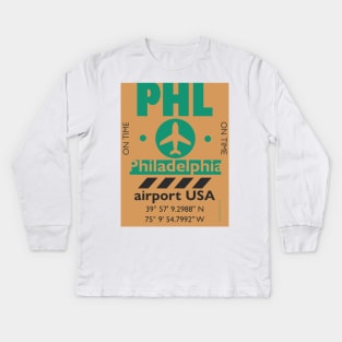 PHL airport Kids Long Sleeve T-Shirt